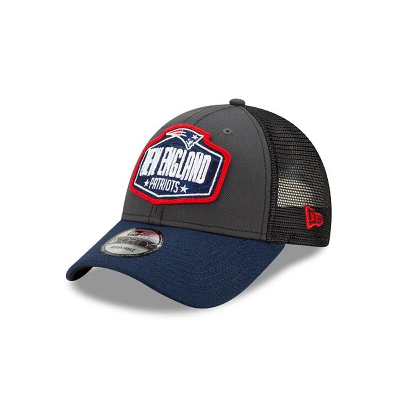 NFL New England Patriots Draft 9Forty Adjustable (RWQ5330) - Grey New Era Caps